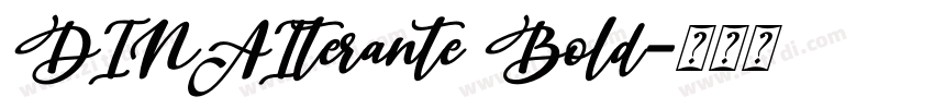 DINAIterante Bold字体转换